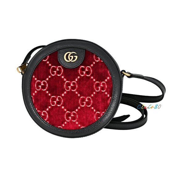 Gucci Handbags - Gucci GG Velvet Round Cross Body Bag